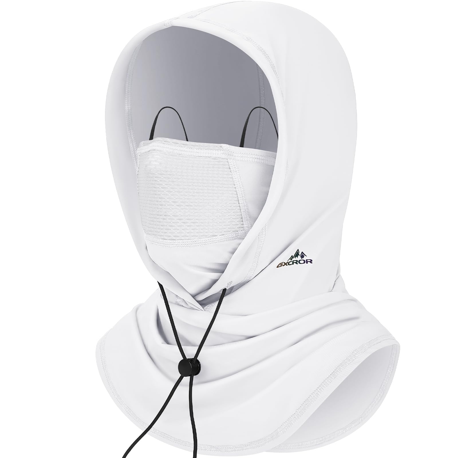 GXCROR Cooling Breathable Balaclava Face Mask Sun UV Protection Hood Shiesty Mask for Cycling Fishing Running White