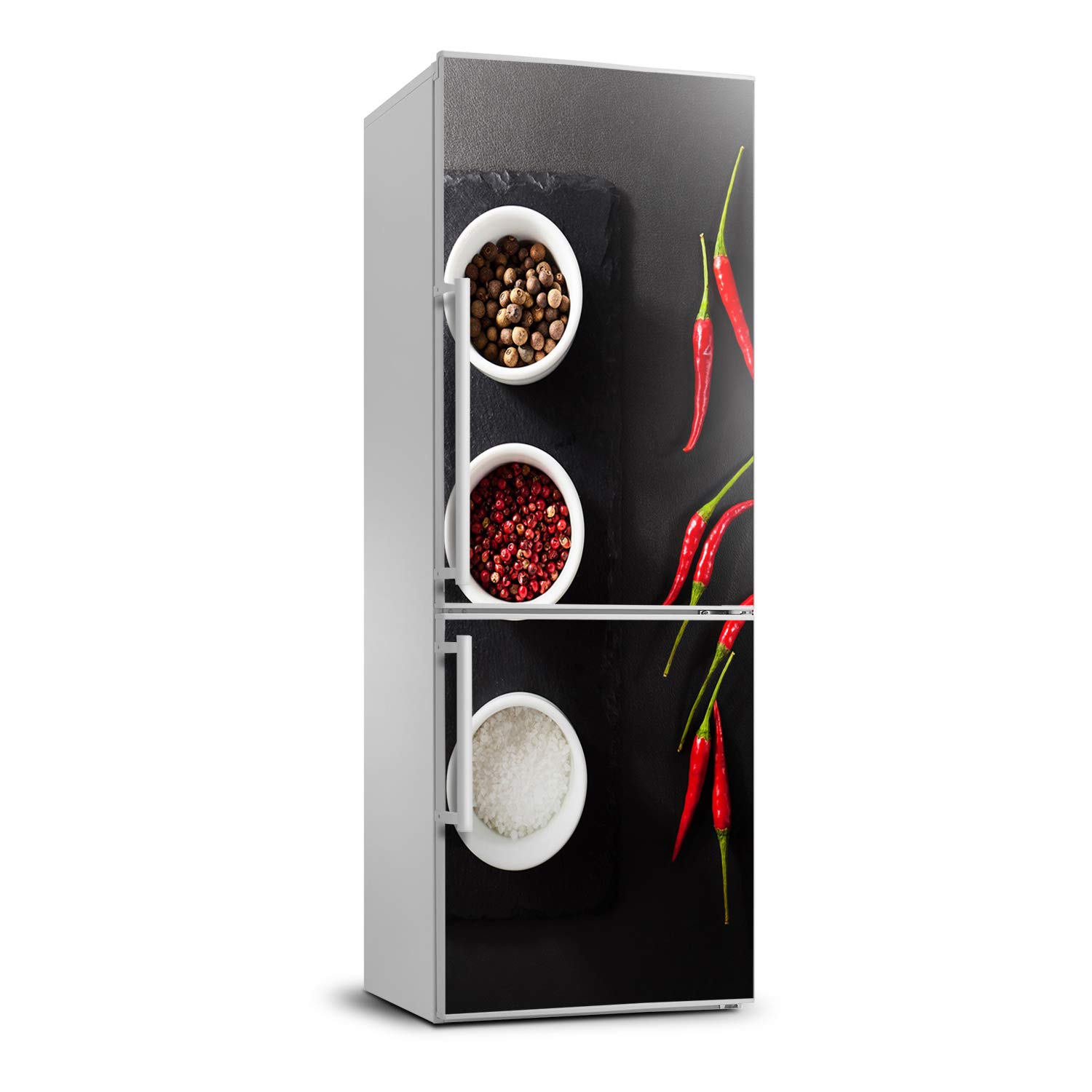 Pegatinas del refrigerador 60x180 cm de especias para decoración de cocina vinilo autoadhesivo Tulup