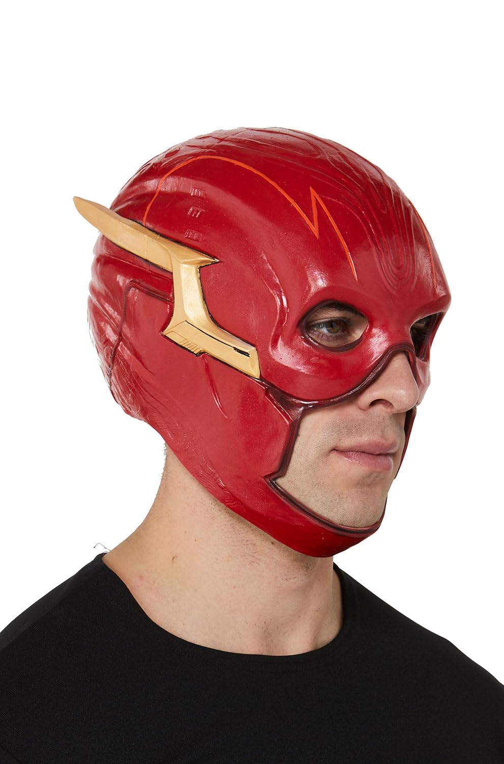 Rubies Men's DC Comics Flash The Movie Deluxe Flash Overhead Latex Mask, As Shown, One Size, As Shown, One Size - Image 2
