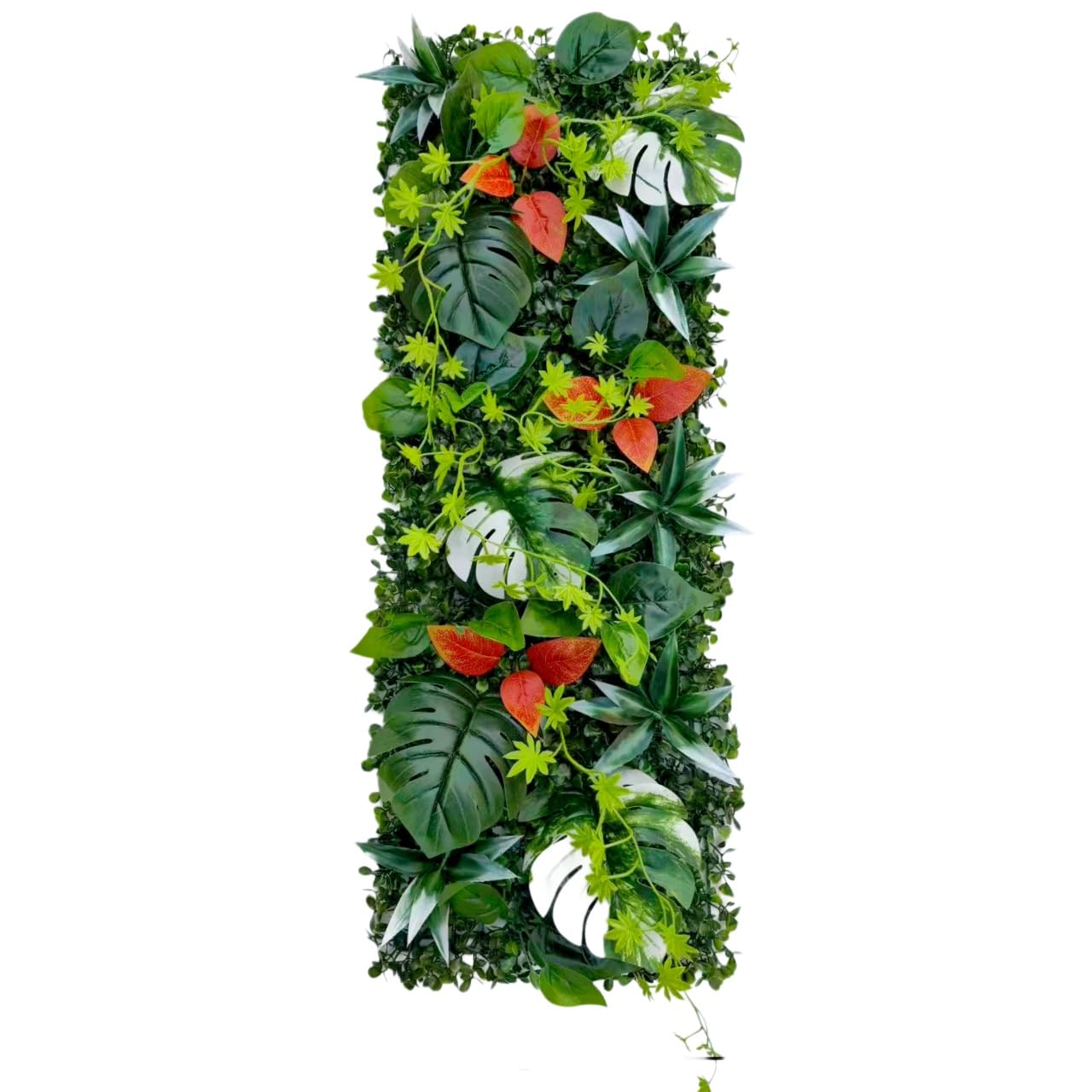 Bprtcra Artificial Plant Wall Panel, Artificial Plant Wall Decoration, Artificial Hedge for Garden, Patio, Interior, Outdoor, Maintenance-Free, Decorative Green Wall, 25 x 70 cm (A02) — image 1