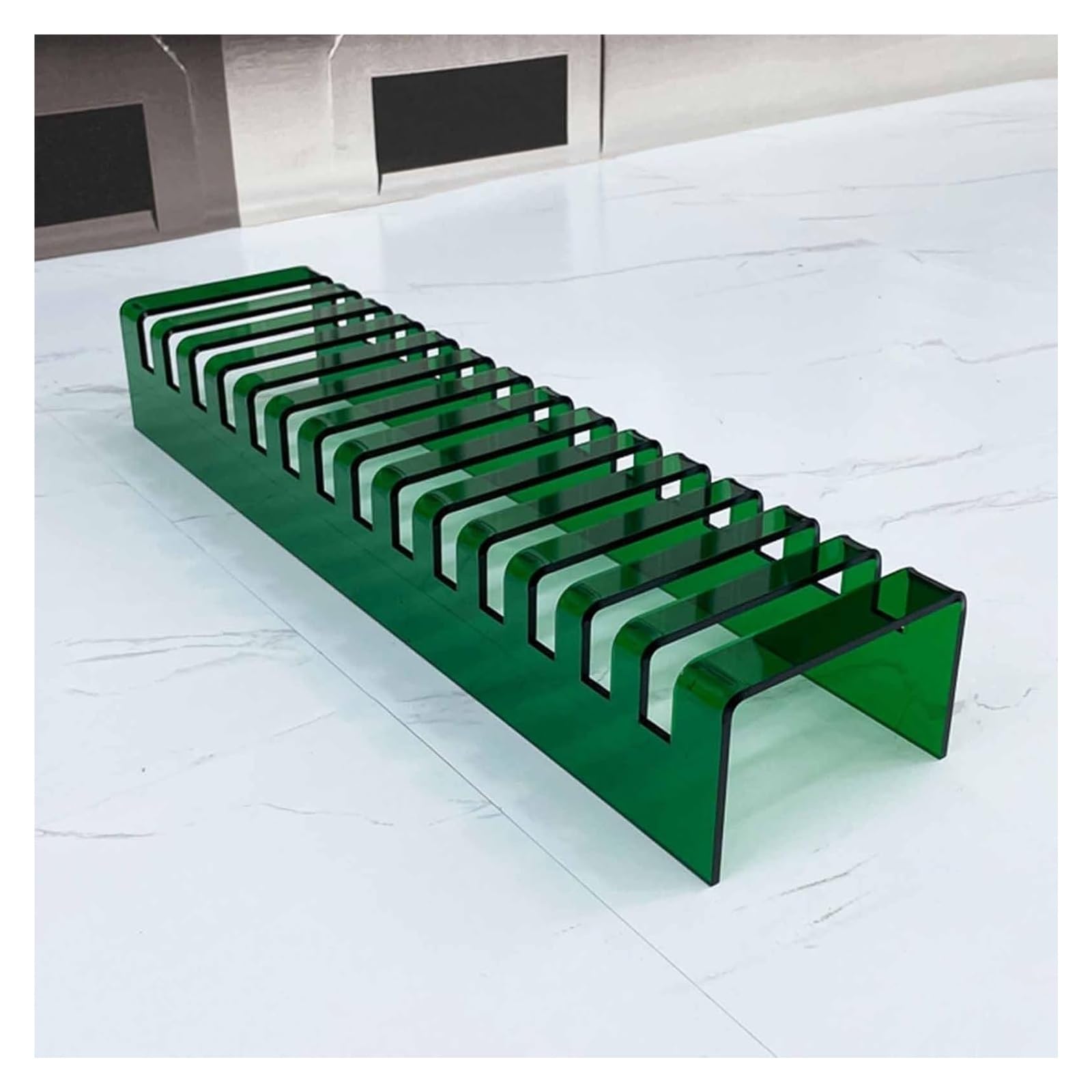 Support pour carreaux de sol vert : fini les échantillons encombrants et mal exposés