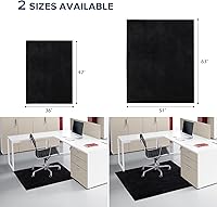 Vista 2 de Tapete grande para silla de oficina para suelo duro, 63 x 51 pulgadas, alfombra de escritorio de tela de franela, protector para oficina en casa