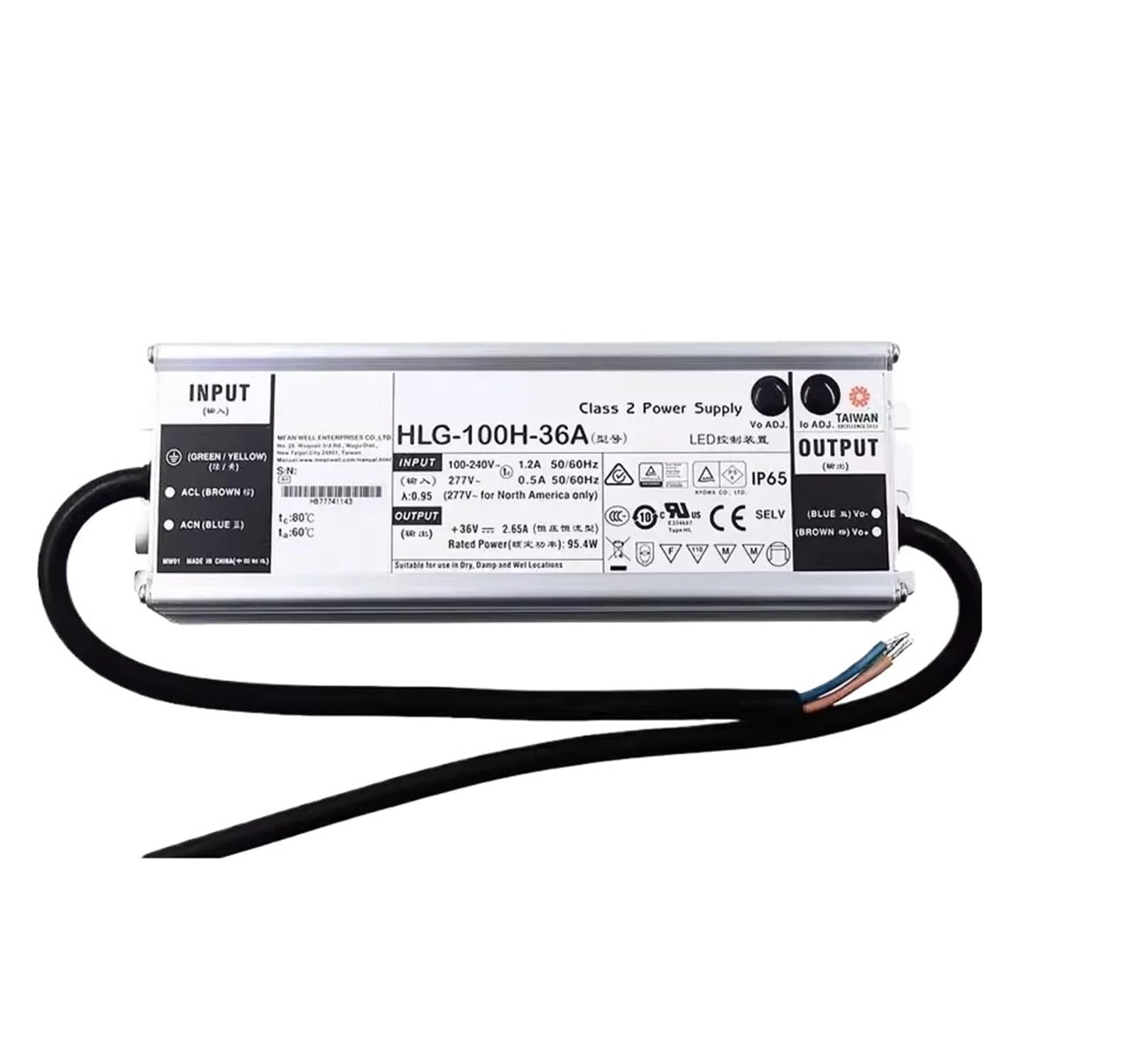 BRODEFUP HLG-100H HLG-100H-24B 100W Constant Voltage + Constant Current LED Driver