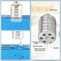 Vista 4 de Válvula de flotador de control de nivel de agua totalmente automática de acero inoxidable 304, controlador automático de nivel de agua para tanque