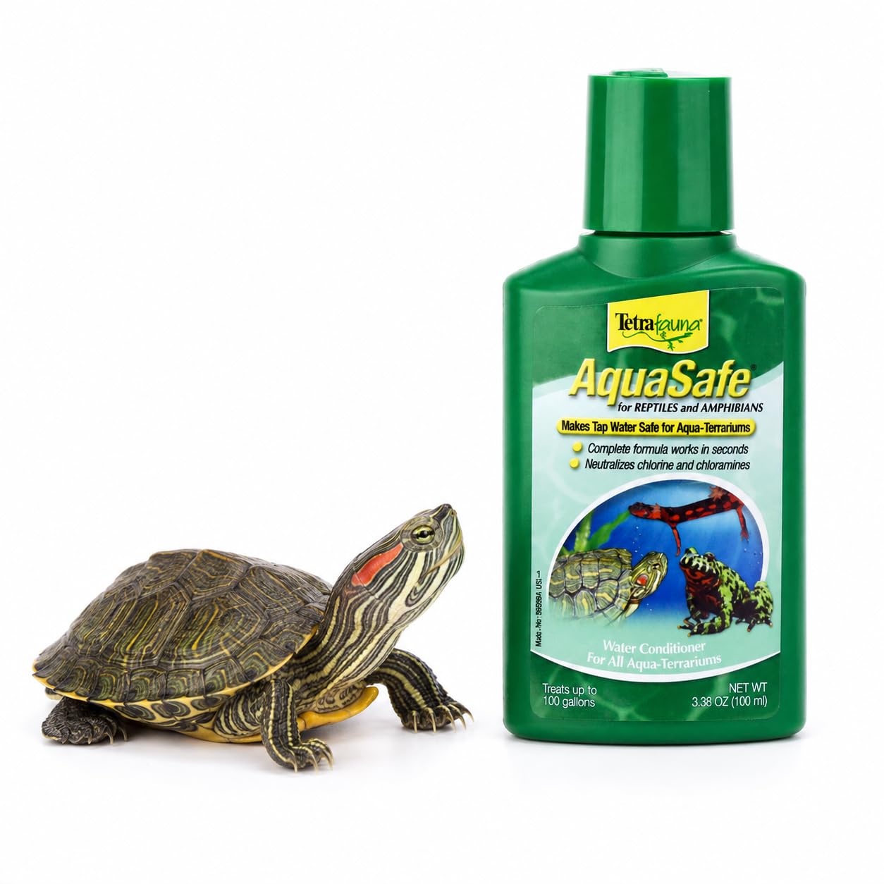 TetraFauna AquaSafe Aqua-Terrarium Water Conditioner, 3.38 oz