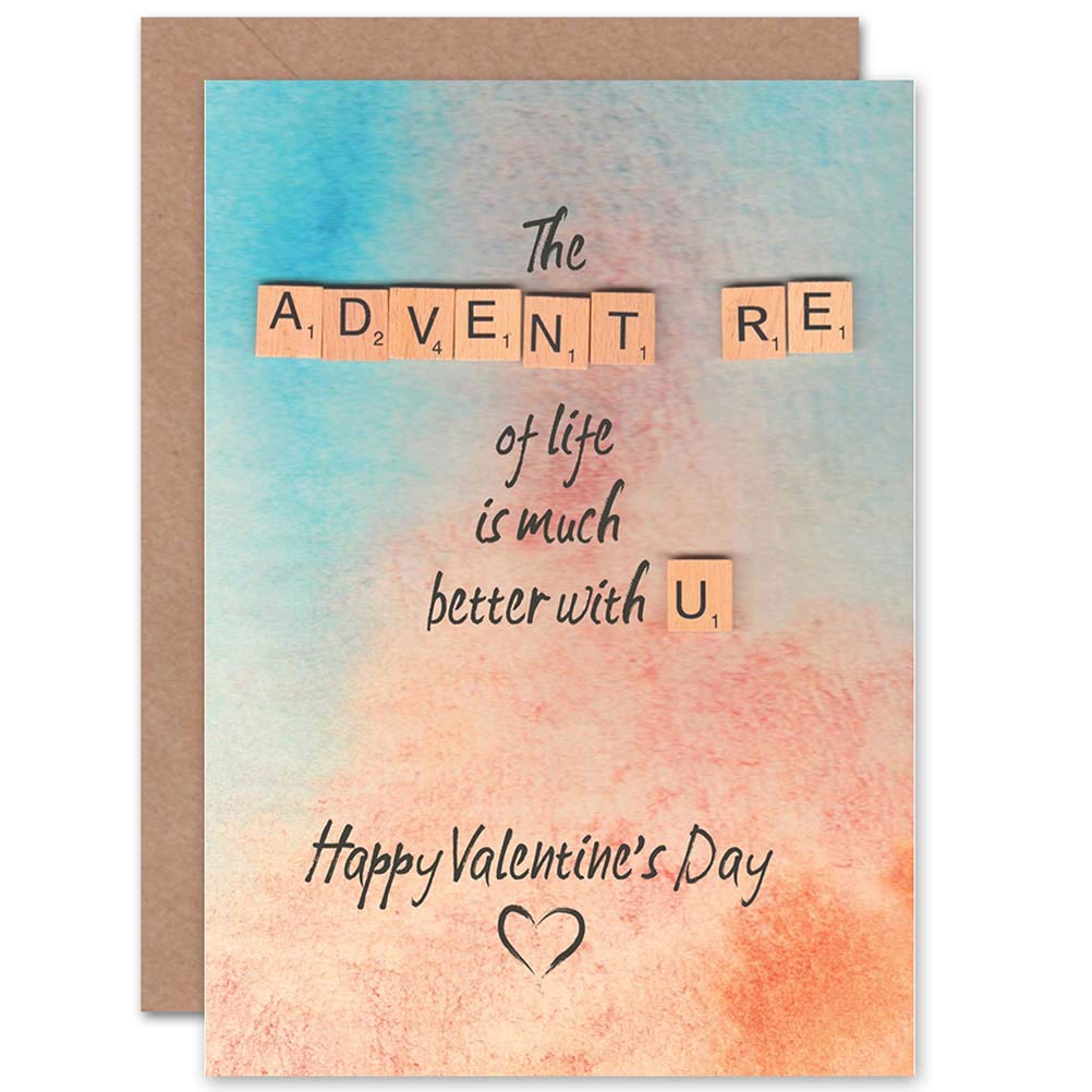 Wee Blue Coo Valentines Scrabble Tiles Word Adventure Life Love Greetings Card Cp3265