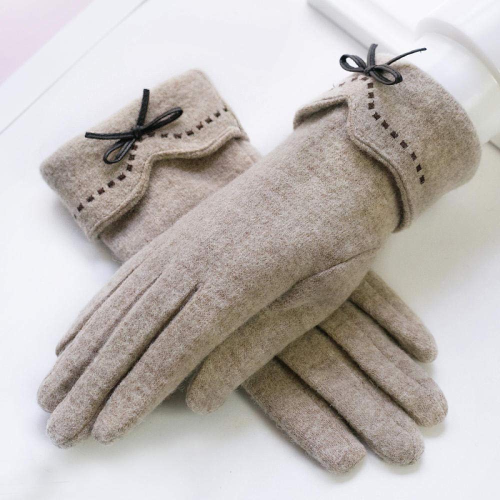 SHOUtao Winter gloves ladies plus velvet thick double layer cute touch screen warm cold and windproof cycling gloves