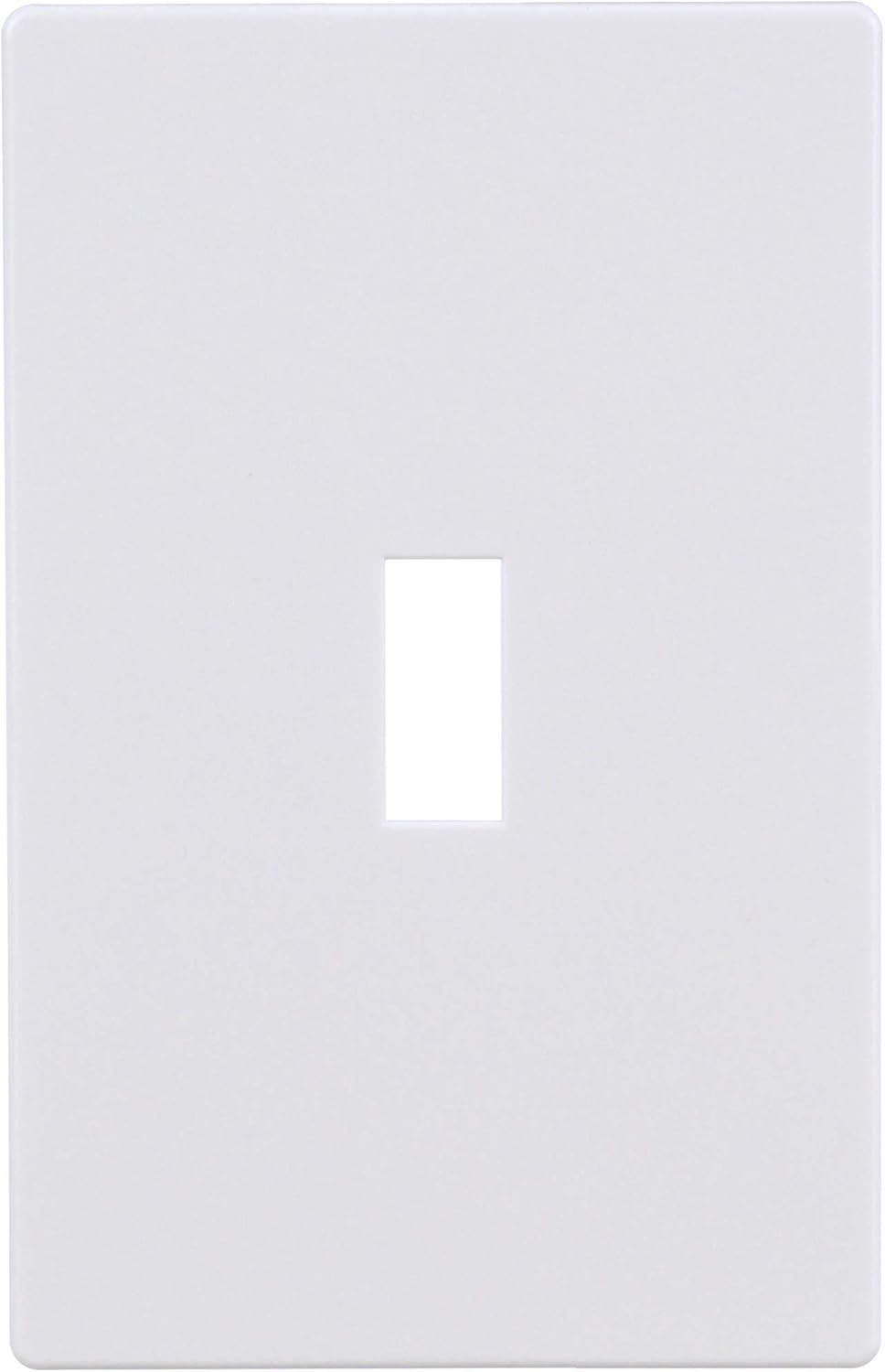 Eaton PJS1W Polycarbonate 1-Gang Screwless Toggle Mid Size Wall Plate, White