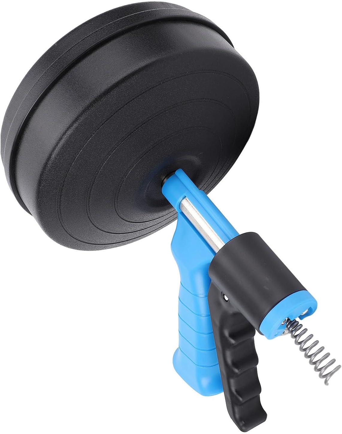 WALFRONT Drain Auger 65 Manganese Steel Heavy Duty Plumbing Snake, Flexible Pipe Clog Remover with 2 Modes for 50-75mm Toilet Kitchen Drain Cleaning (7.5m Spring)