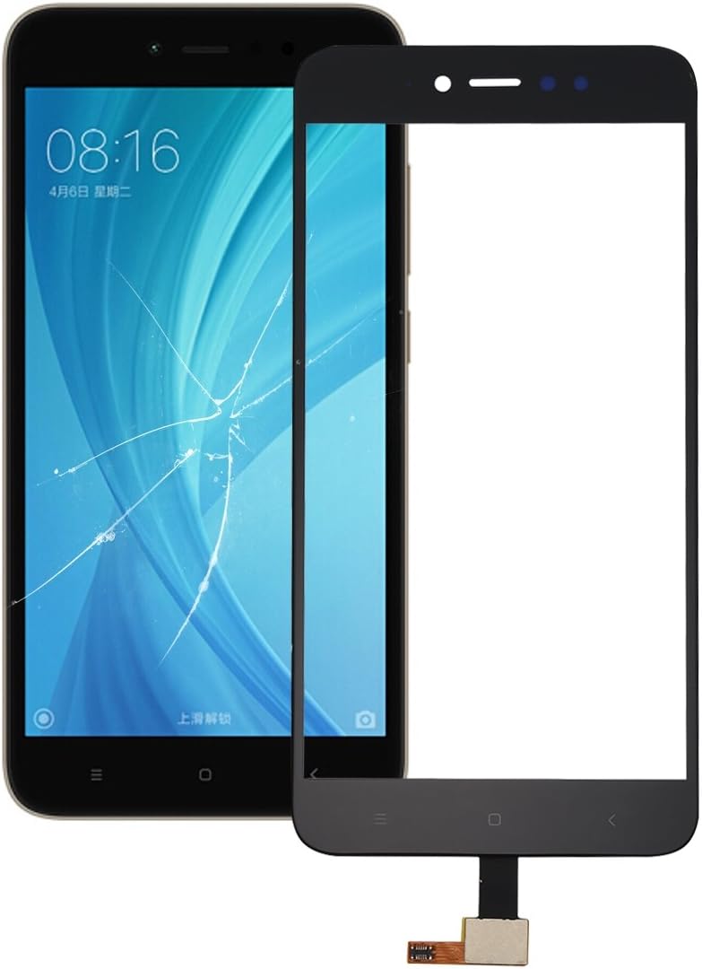 Ouying Diffo LCD Screen Replacement GuoBo Touch Panel for Xiaomi Redmi Note 5A Prime(Black) (Color : Black)