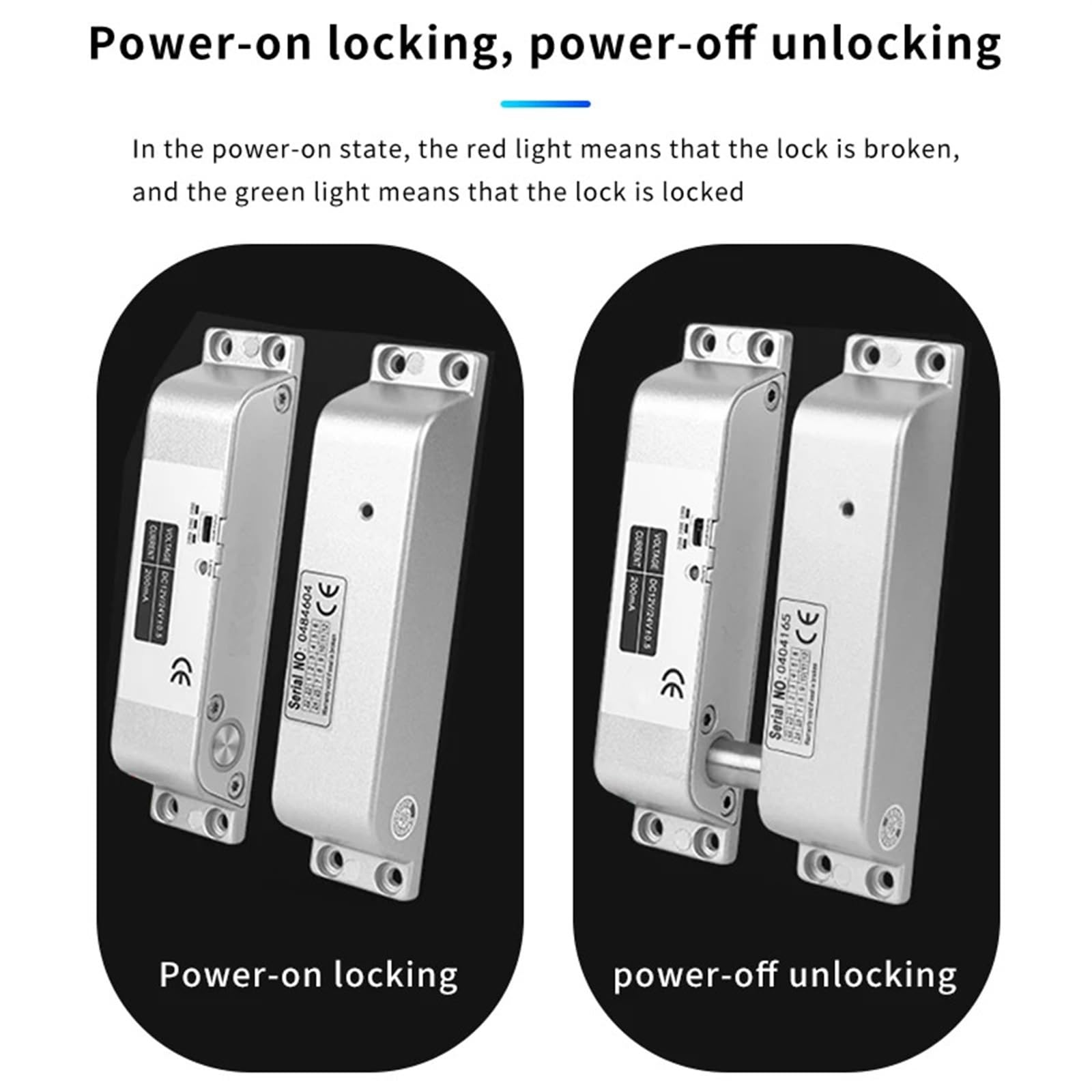 Pestillo eléctrico expuesto de 12V o 24V, puerta madera, hierro, cortafuegos, ajuste retardo, Control acceso, Cerradura para Seguridad Eléctrica