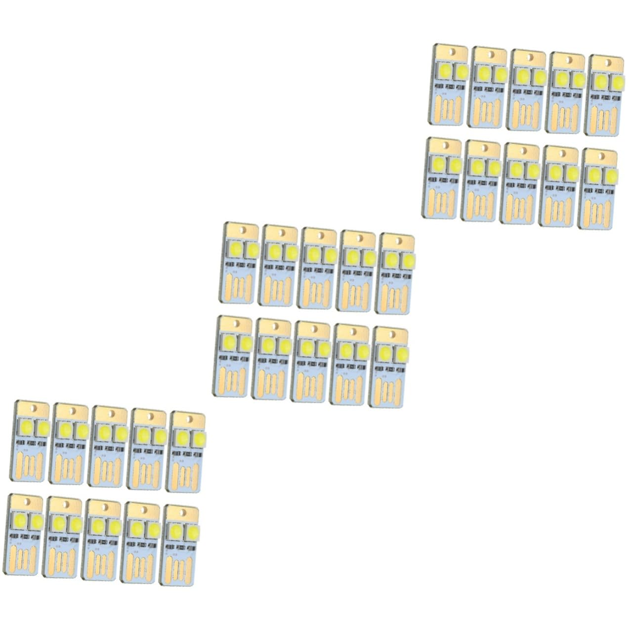 DOITOOL 30 pcs Power Supply Lamp USB Laptop Keyboard Light LED Keychain Lamp Mini Double-Sided Light Ultra Slim USB Light Slim Laptop pluggable Double Sided Light