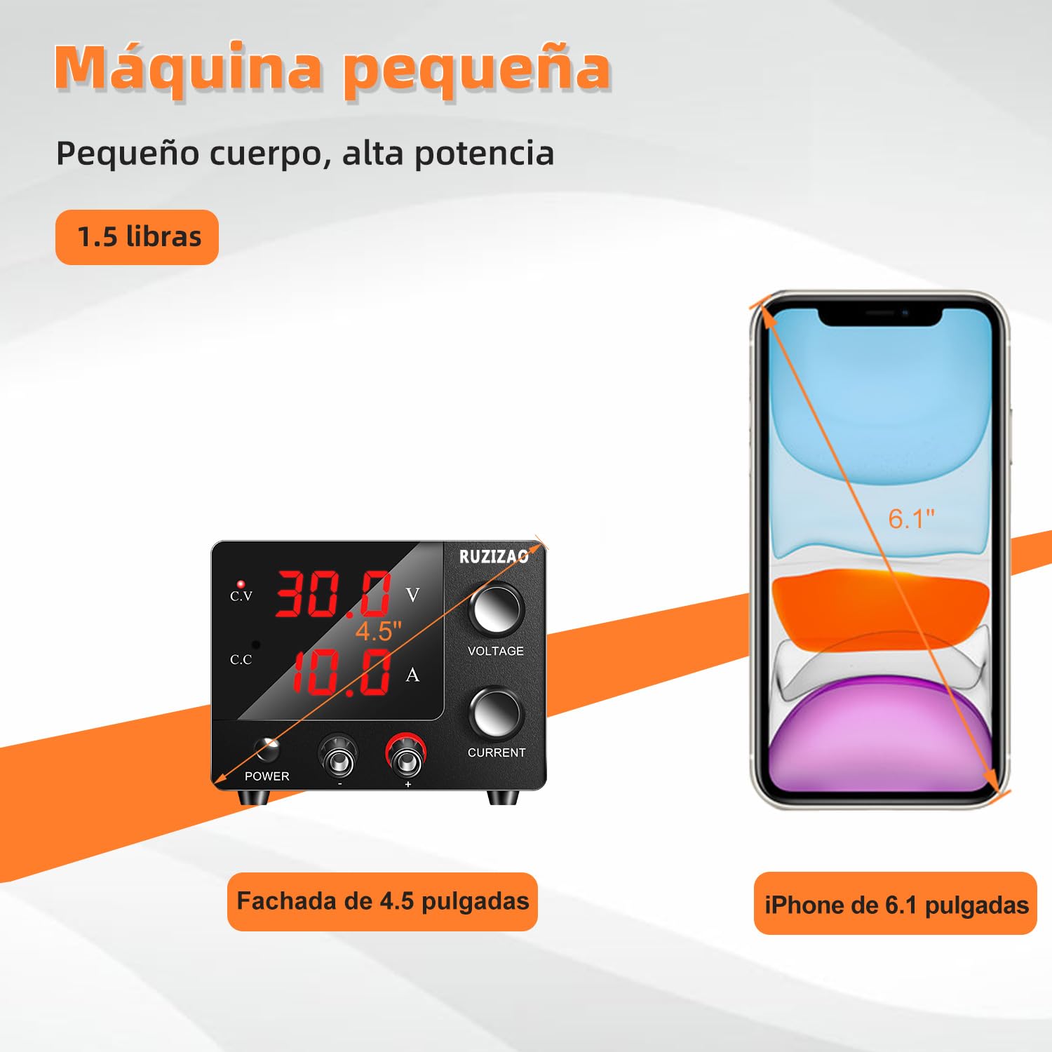 Fuente de Alimentación Regulables 0~30V 0~10A Potencia Constante 150W, Pantalla de 3 Dígitos de Alta Precisión Corriente y Voltaje Ajustables Fuente de Alimentación 15V10A 30V 5A