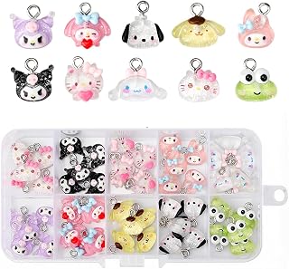 Fancyku® 50Pcs Cartoon Charms for DIY Crafts with 12 Assorted Kawaii Resin Designs, Jelly Touch Cute Ornaments for Custom ... Price In India
