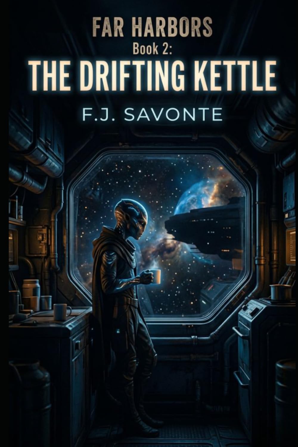 Far Harbors Book 2: The Drifting Kettle: A character-driven sci-fi novel about found family, slow living in space, emotional connection, and the quiet art of belonging aboard a wandering starship