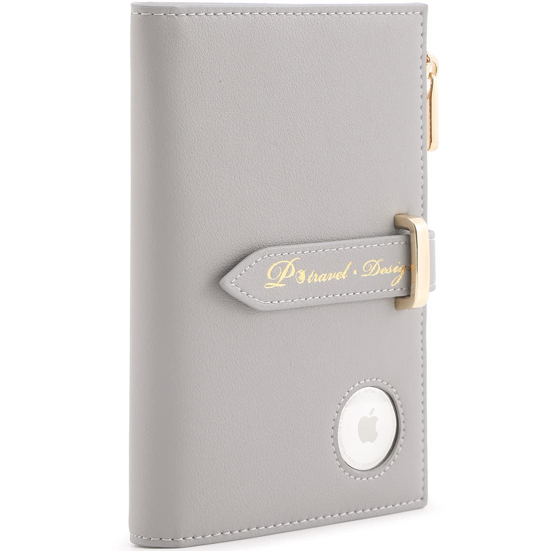 VanFn Airtag Passport Holder, RFID Travel Passport Wallet, Family Passport Holder, Ladies Bifold Air Tag Wallets, Slim Leather Credit Card Wallet For