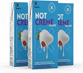 Kit com 3 Unidades - Creme de Leite Vegetal NOTCREME 200g - 100% Vegetal - Zero Lactose - Para Receitas
