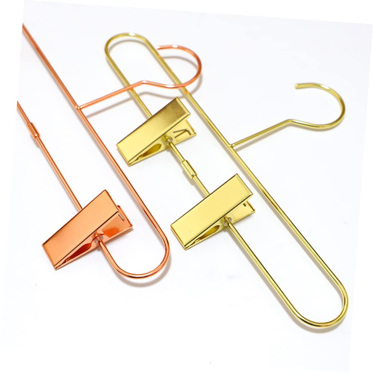 OFFSCH 2pcs Retractable Pants Rack Drying Rack Adult Pants Rack Clothes Hangers Childrens Hangers for Clothes Gold Pants Pant Hangers Pants Hangers with Clips Jean Hangers
