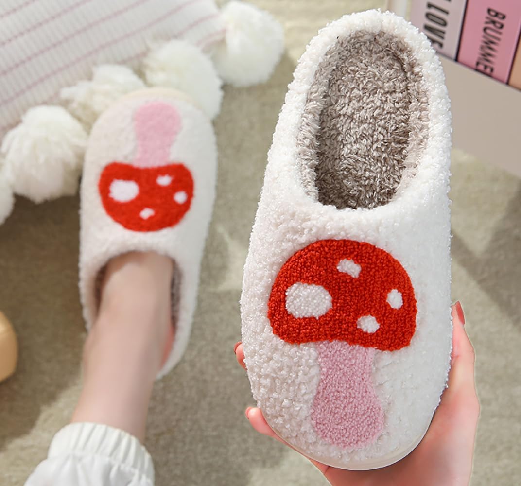 Womens Mens Slippers Retro Memory Foam Cute Cartoon Plush Fluffy Warm Fur Lined slippers Indoor House Home Winter Shoes - Image 3