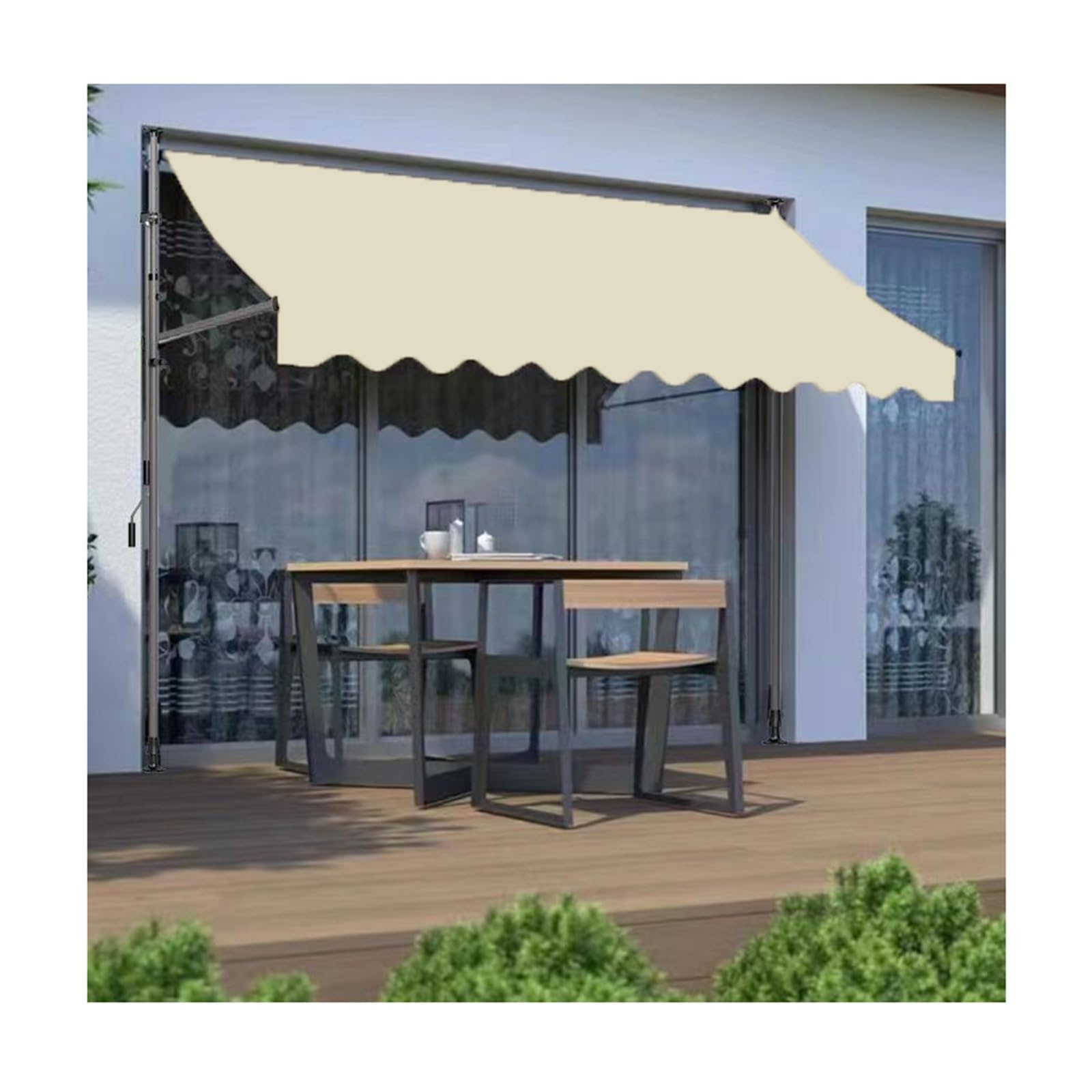 Toldo retráctil para exteriores de poliéster ideal para jardín y balcón