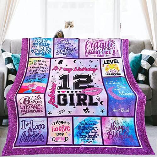 Lviliss 12 Year Old Girl Birthday Gifts, 12 Year Old Girl Gifts Ideas, Gifts For 12 Year Old Girls, 12Th Birthday Gifts For Girls, 12Th Birthday Decorations For Girls Throw Blanket 50”X60” #TOP1