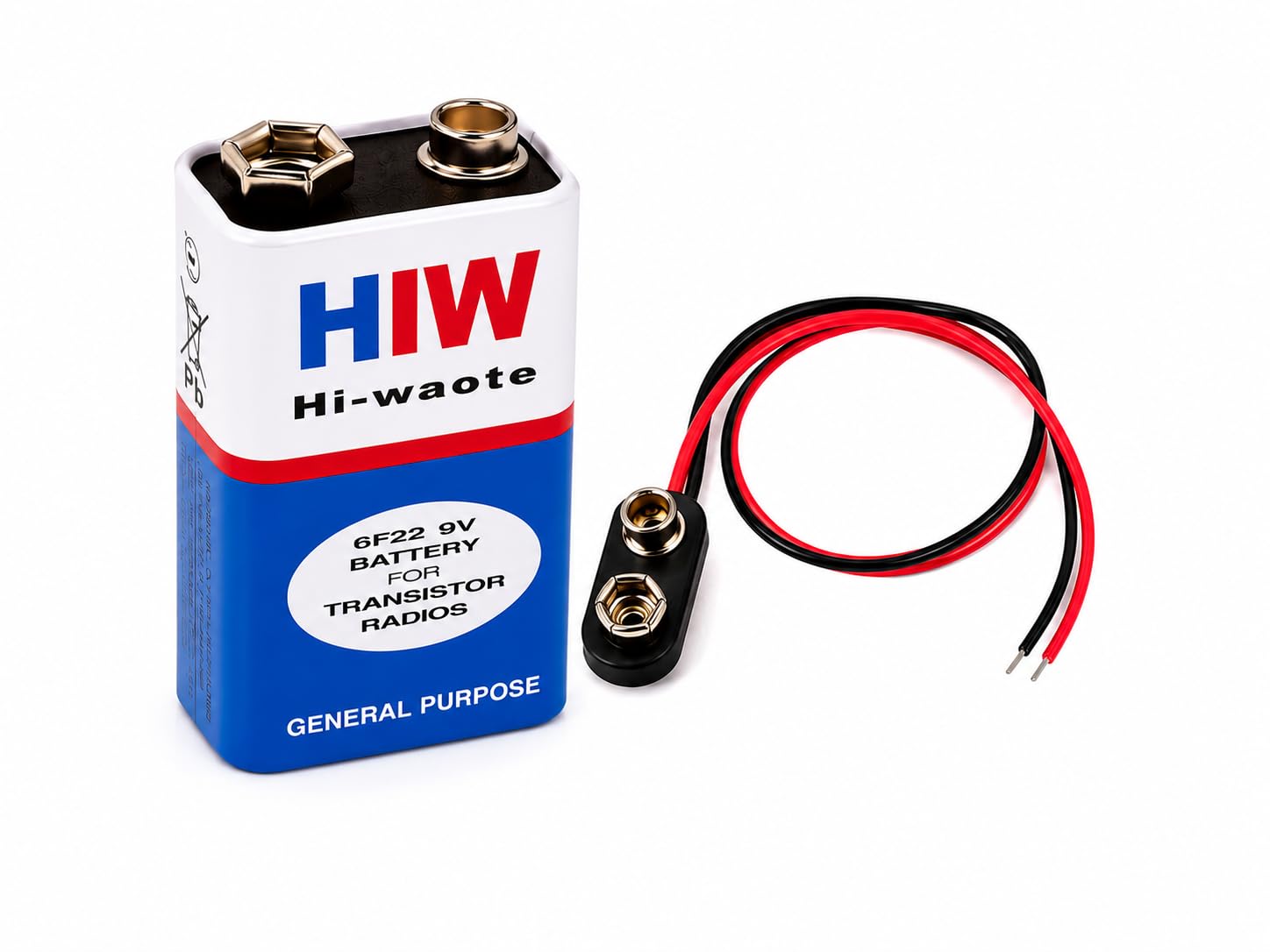 9V Battery with Snap Connector Clip, 9 Volt General Purpose Battery and DC Power Lead Wire for Arduino, Robotics, DIY Electronics and Science Projects (Pack of 1)-picture-24