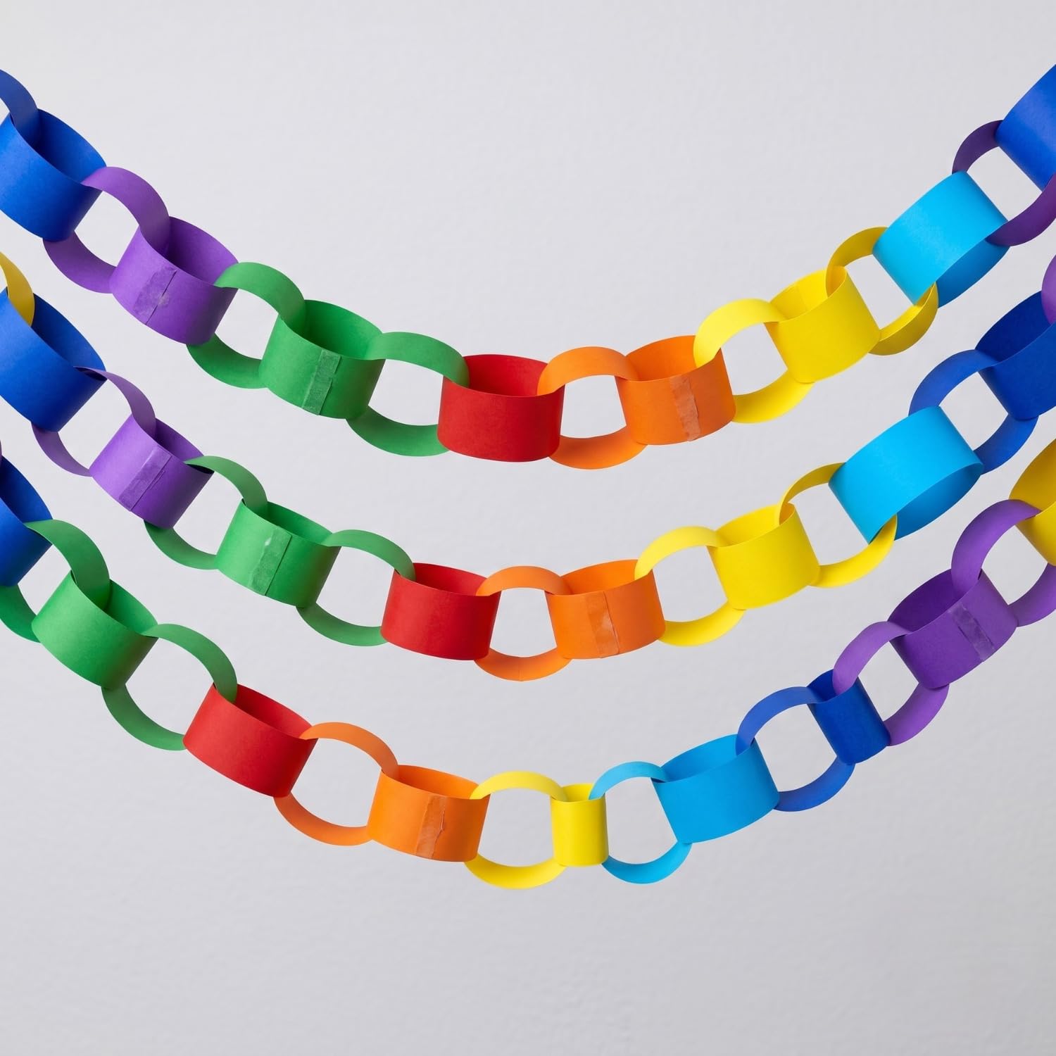untumble chain loop kit multicolour for birthday decoration (pack of 100)