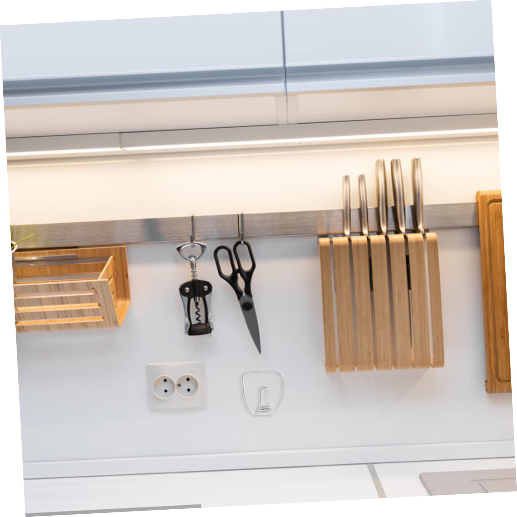 Angoily 40piezas Ganchos Adhesivos Transparentes Para Pared Ganchos Para Toallas y Accesorios Baño y Cocina Resistente y Para Superficies Lisas
