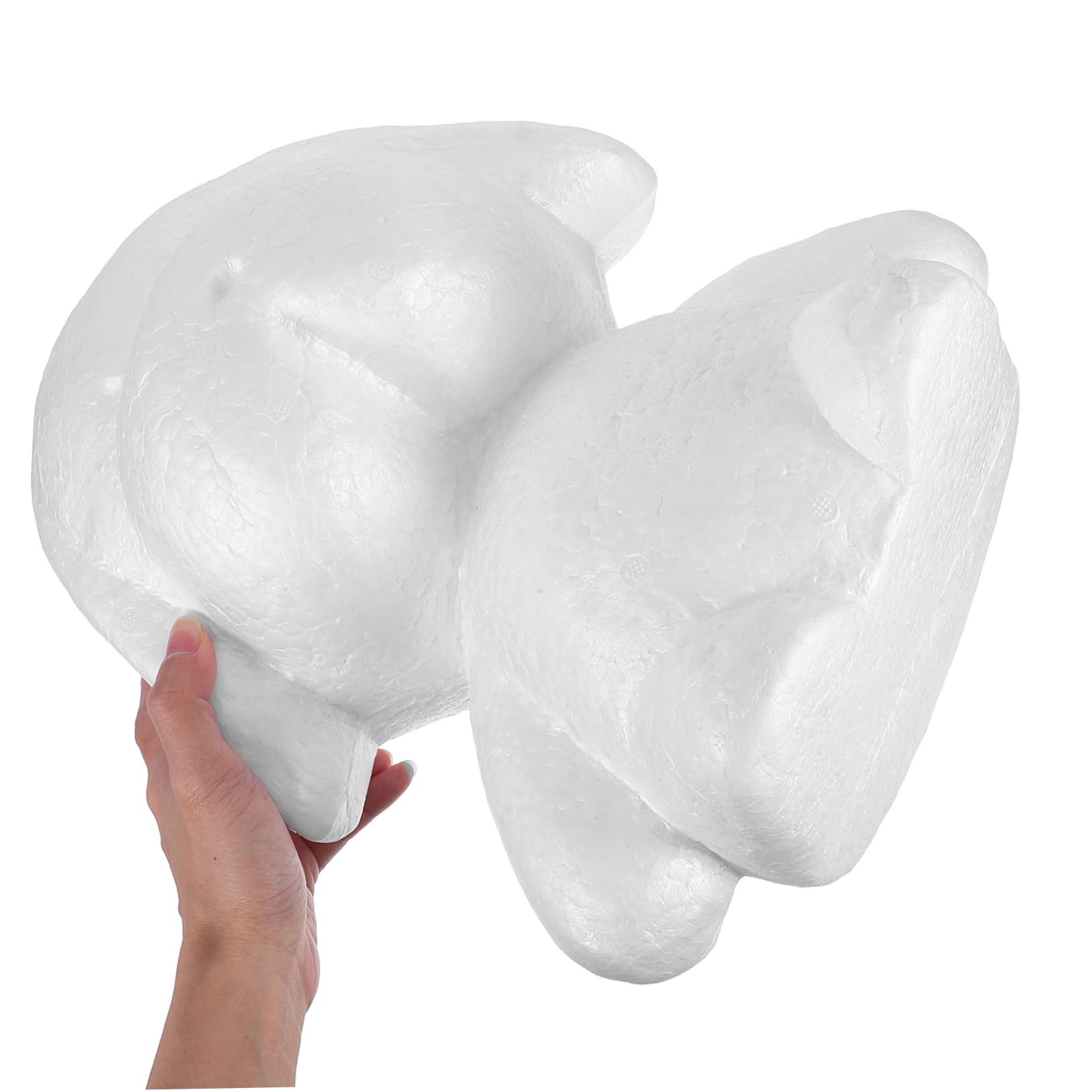 Weiße Mops Schaumstofffigur für DIY Bastelarbeiten Vielseitig für Party und Hochzeitsdekoration Bemalbarer Blanko Schaum für Kreative Malprojekte und Arrangements