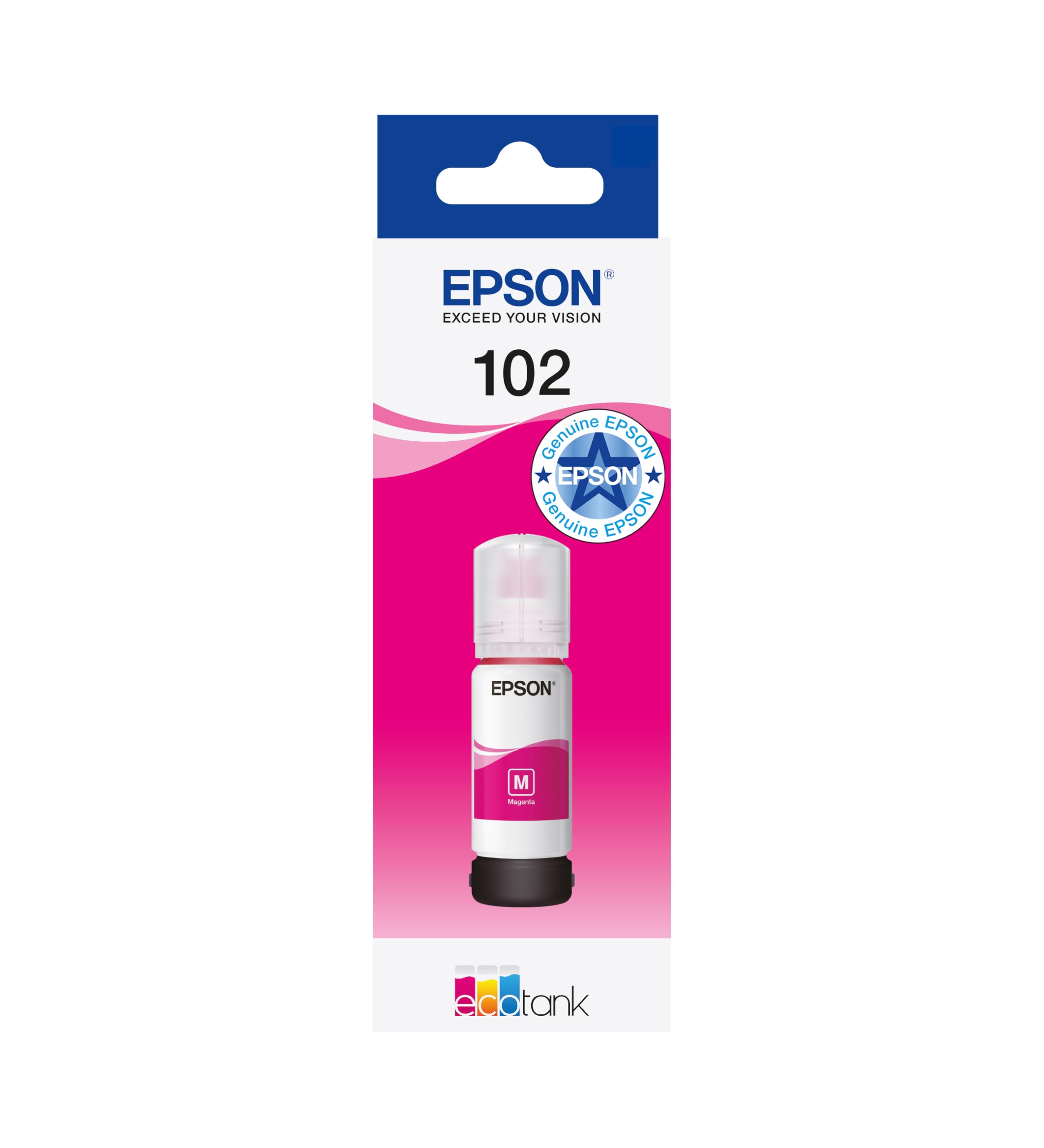 Epson 102 Original Ink Bottle C13t03r340 Magenta 70 Ml