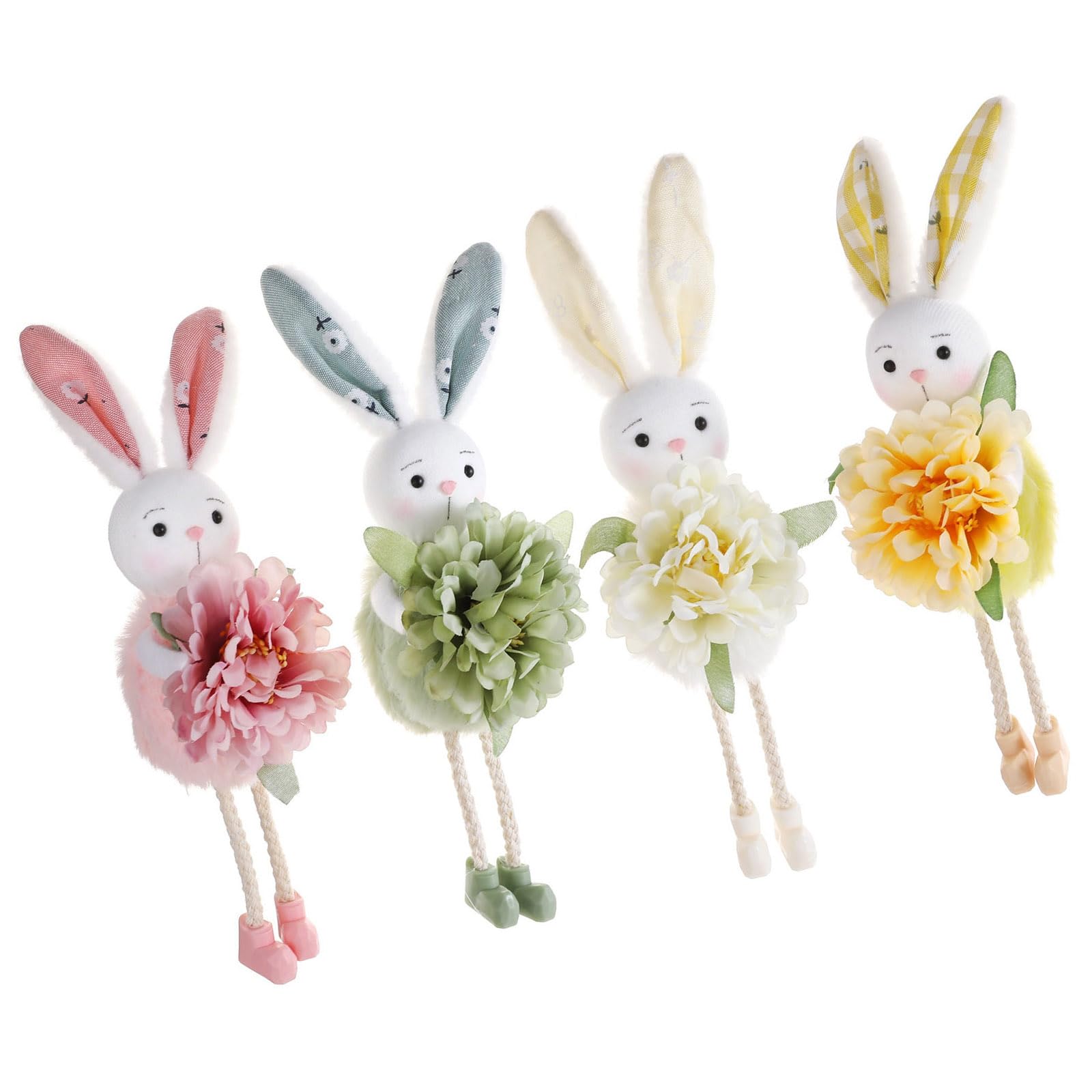 our fave Of 4 Easter Rabbits Reusabled Plastics Ornaments Quick Setup Home Celebration Indoor Outdoors Decoration