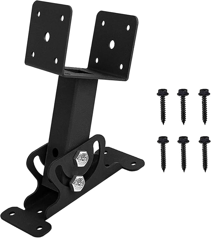 Soportes elevadores para techos de pergotas, ajustables en ángulo, resistentes a la corrosión, para patios, pérgolas, porches y cabañas miniatura 7