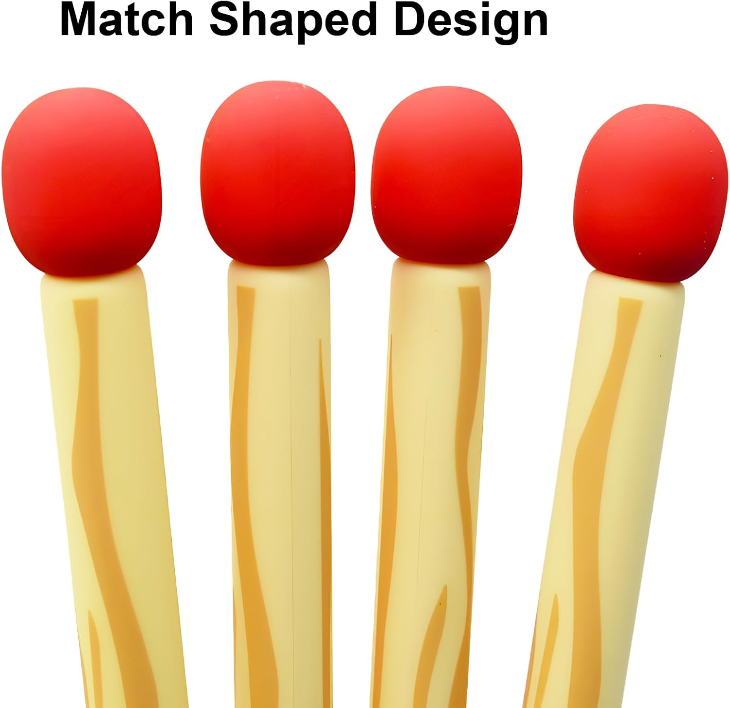 Maydahui 5Pcs Slim Match Shaped Press Pens Creative Match Mini Pen 0.5mm image 5