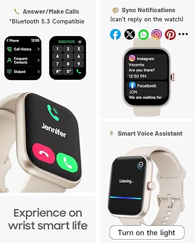 Miniatura 2 de TOOBUR Reloj inteligente para mujer, Alexa integrado, responderhacer llamadas, reloj de fitness con pantalla HD de 1.91 pulgadas, resistente al agua