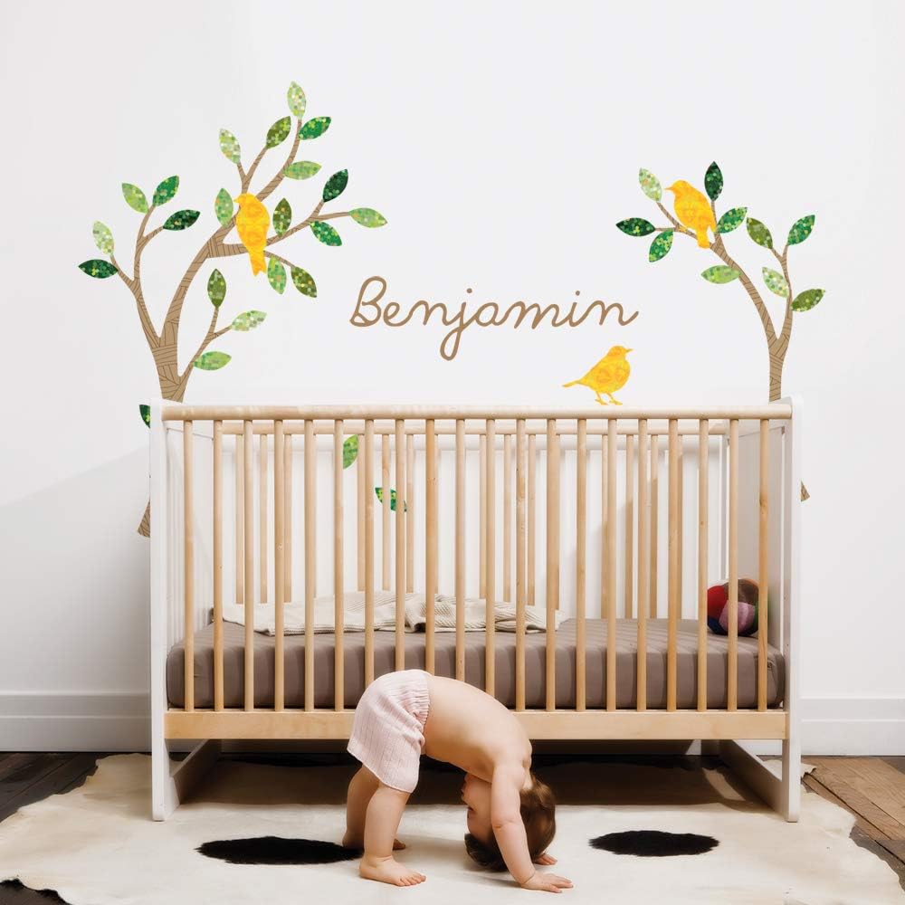 Patterned Branches and Birds Wall Stickers (Scheme C)