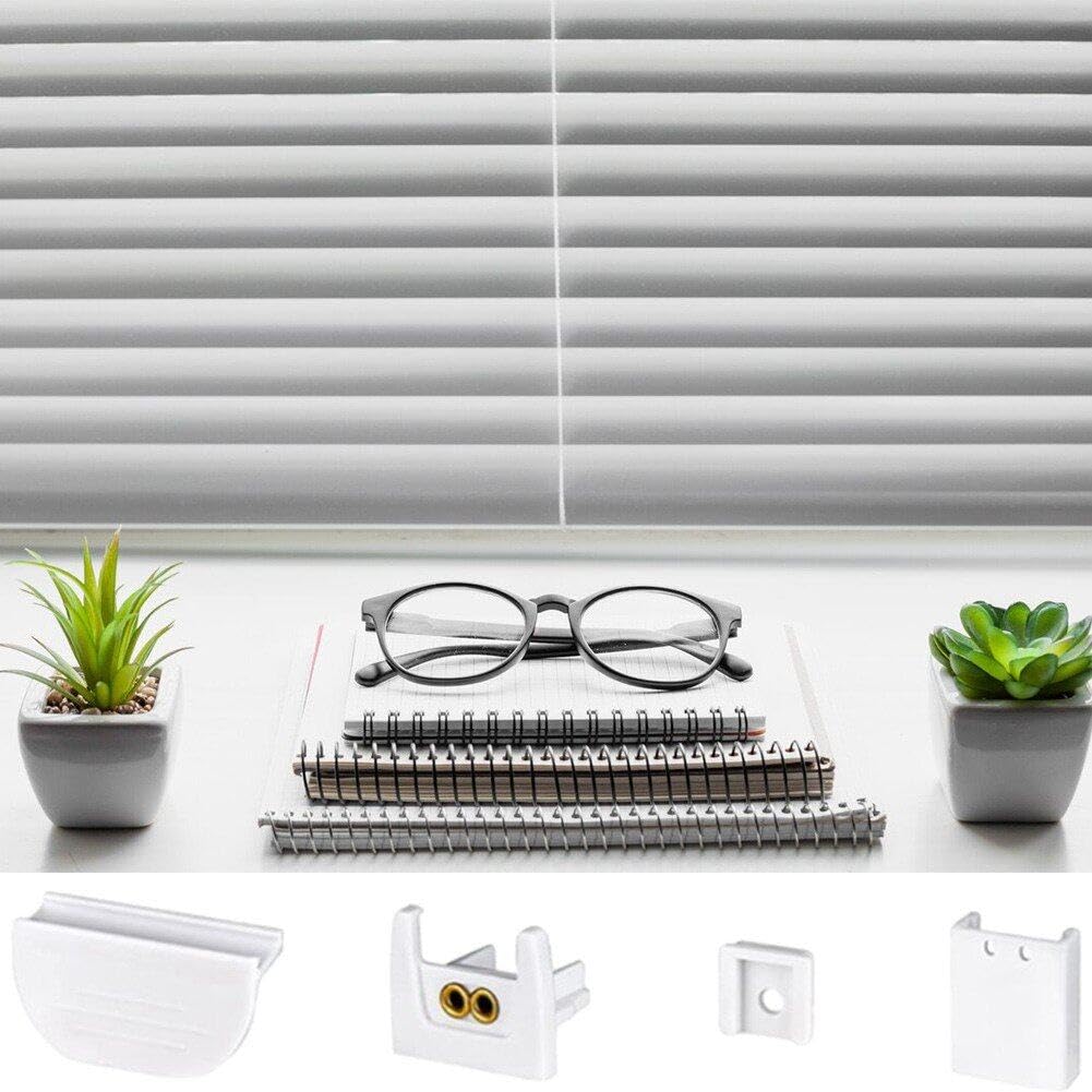 WeddHuis 4 groupes Pièces de rechange pour store plissé sans perçage supports de serrage plissés pour store plissé de fenêtre avec quatre cordons de serrage