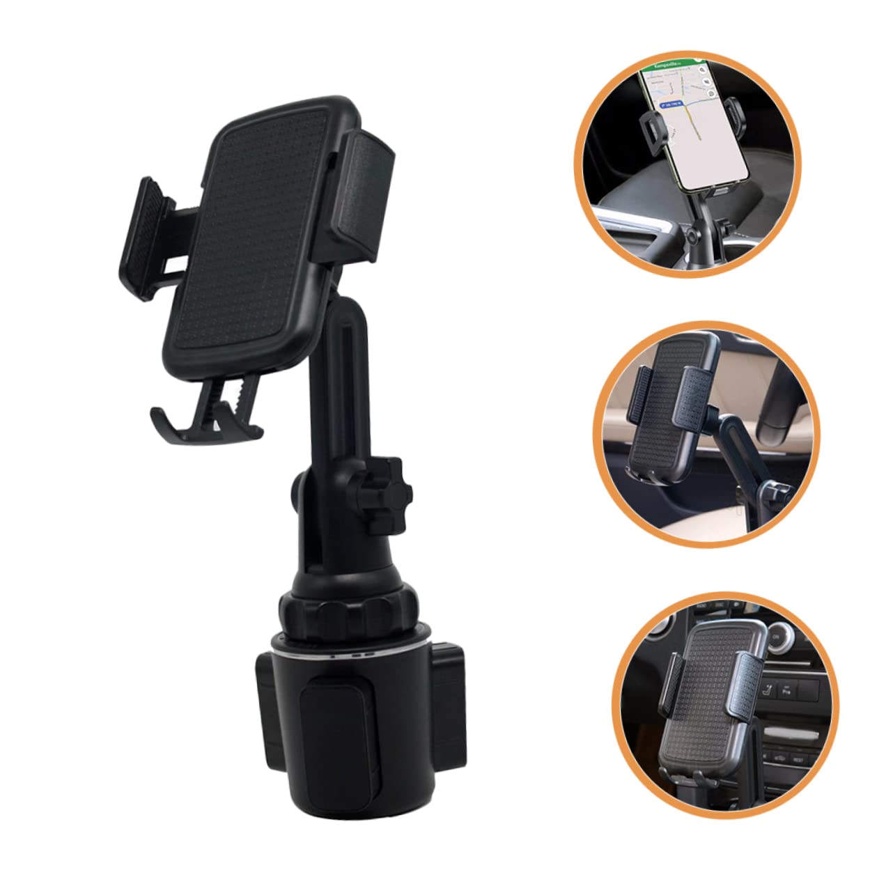 Auto Regolabile Supporto Telefono Veicolo con Base Estensibile Compatibile con Bicchieri Auto e Camion Facile Installazione e Angolo Adattabile