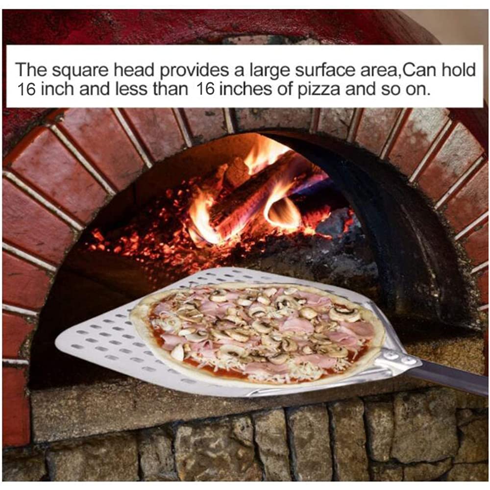 ACiyD Pala per Pizza, Pala per Pizza in Alluminio con Manico smontabile per cuocere Pane per Pizza Fatto in casa / 16 Pollici / 100 cm / 39 Pollici (16 Pollici 130 cm / 51 Pollici)