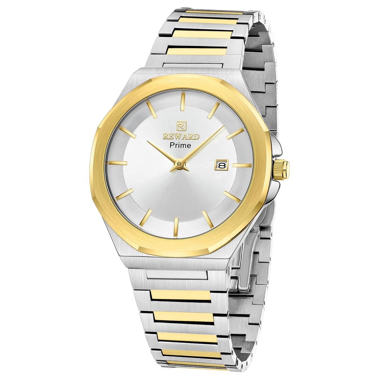 Prime Men's Analogue Watch with Date, Stainless Steel-image-38
