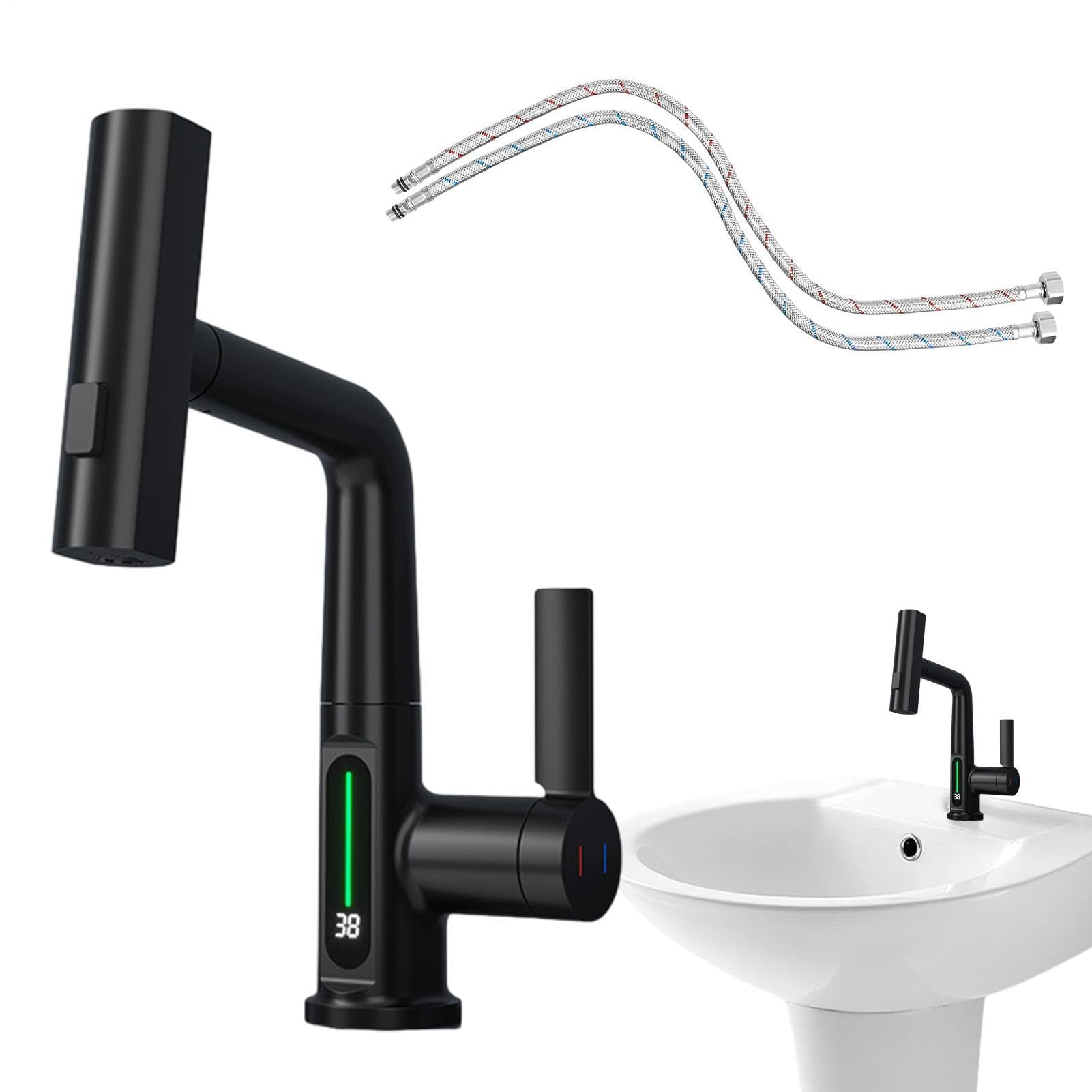 Rubinetto per Lavello Cucina Rubinetto Intelligente a Estrazione con 5