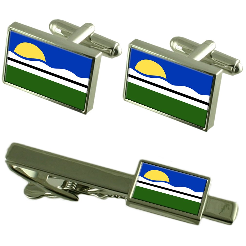 Gemelos de Quissamá Río de Janeiro y clip de corbata para regalo formal 3