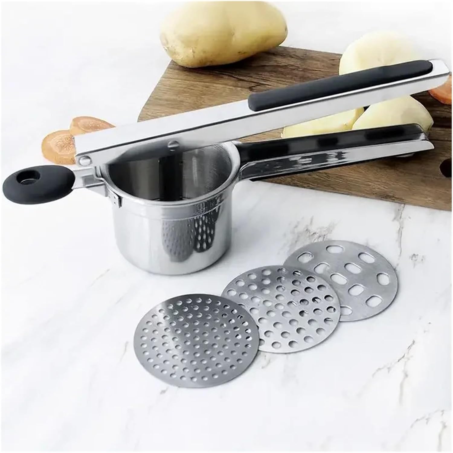 Potato Masher Potatoes Stainless Steel Crushing Puree Fruit Vegetable Juicer Maker Tool