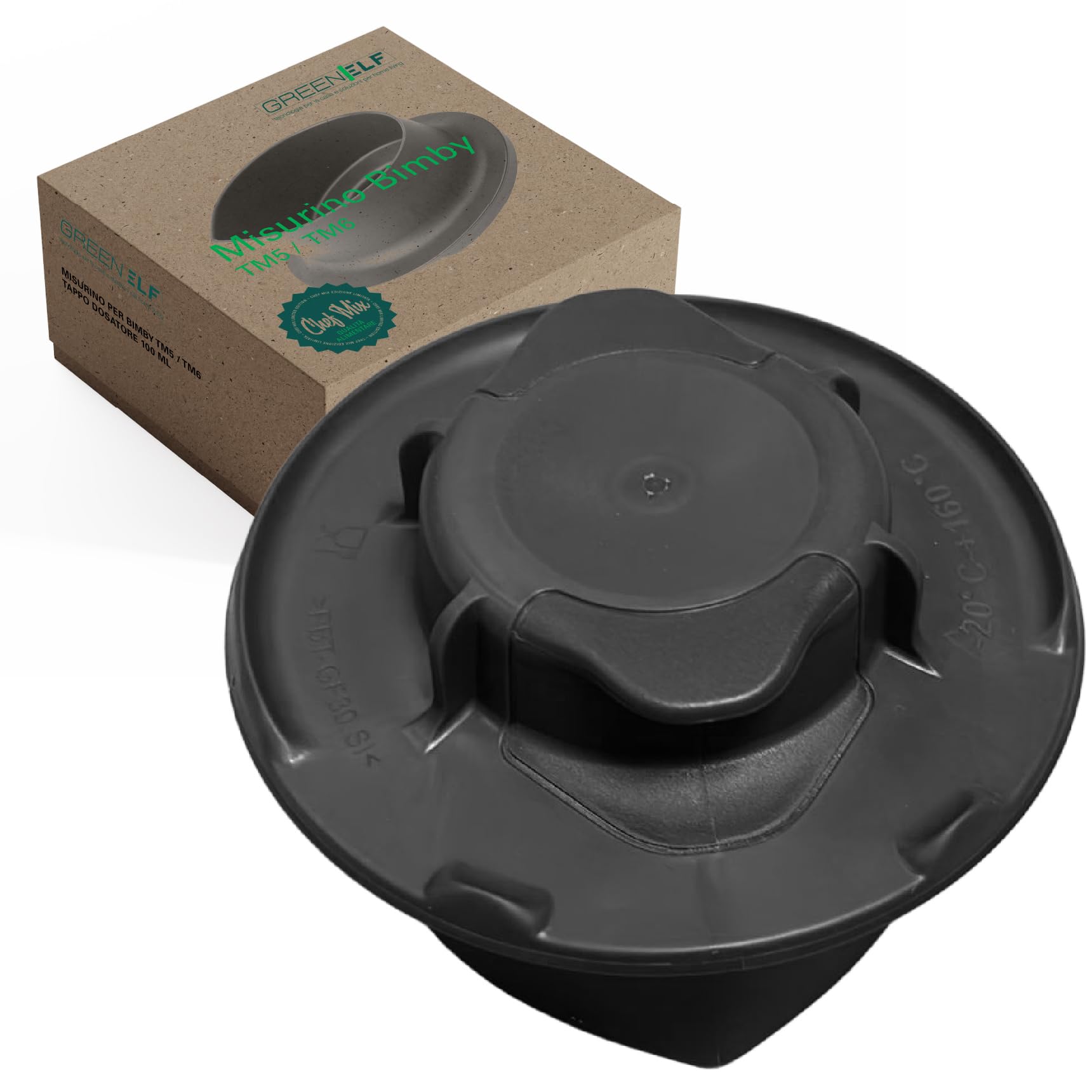 Tappo Bimby TM6 TM 5 da 100 ML, Misurino Bimby TM5 TM6, Compatibile 100%, Accessorio Bimby per Dosare gli Ingredienti, in Plastica Sicura e Adatta agli Alimenti