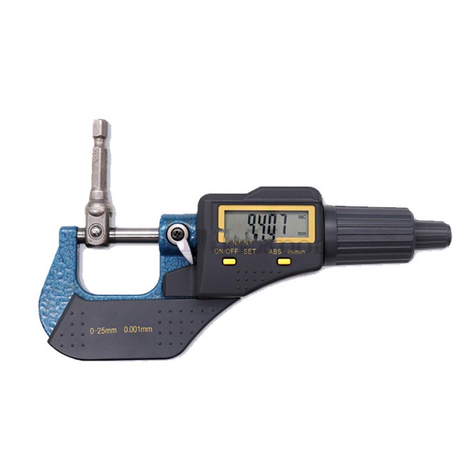 Micrómetro 0.001mm Micrómetro Exterior 0-25mm Micrómetro Digital Calibrador Medidor Micrómetro Micrómetro Carburo Medida Medida Herramientas (Color : Multifunction 0 25mm)