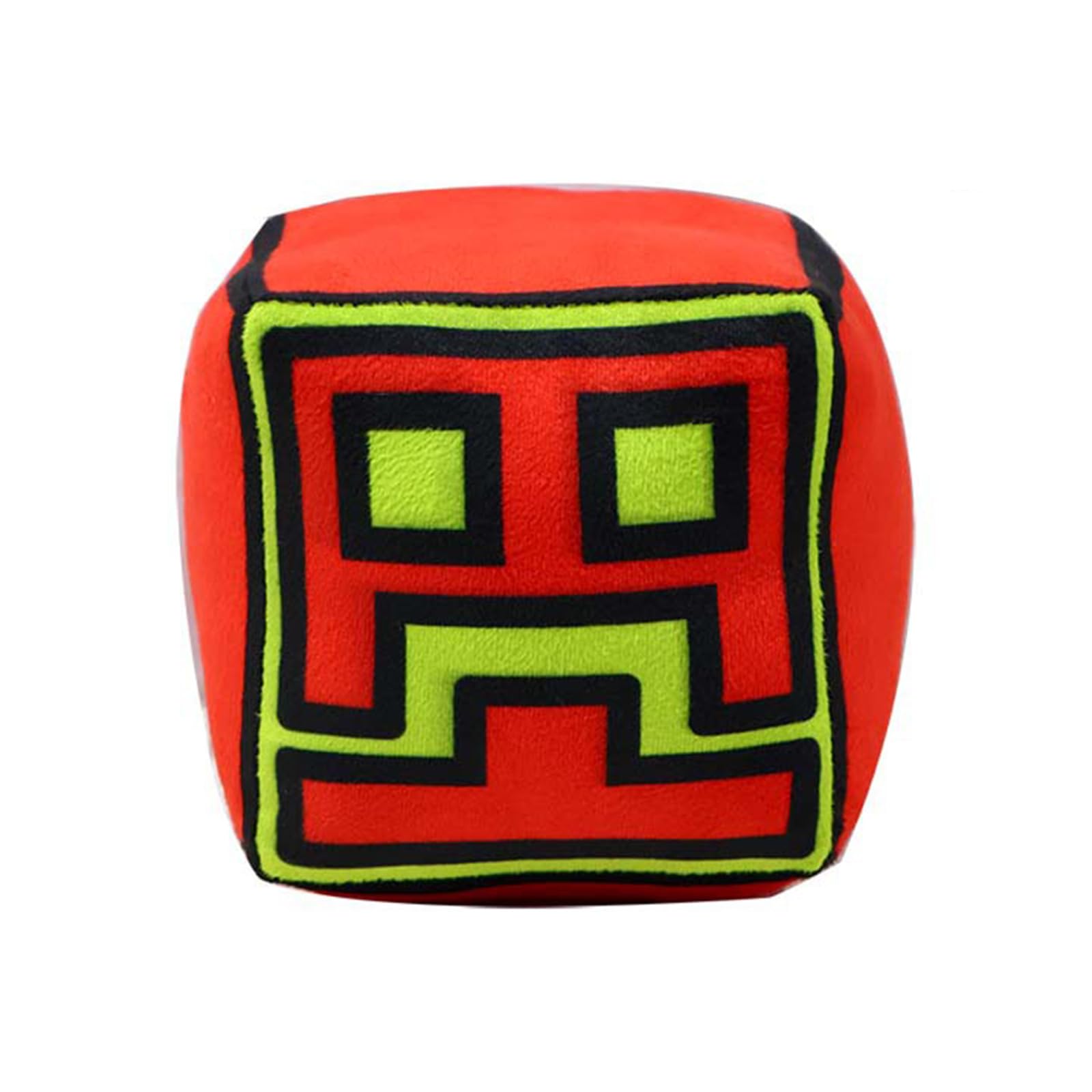 CYSNATU Cute Geometry Plush Toy, Cube Volume Game Stuffed Birthday Gift for Fans Kids (Red)