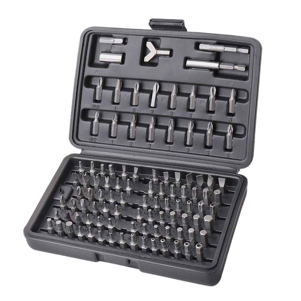 Juego de 100 Destornilladores de precisión para reparación de Tuercas y Tornillos, Puntas Torx magnéticas, Herramientas manuales