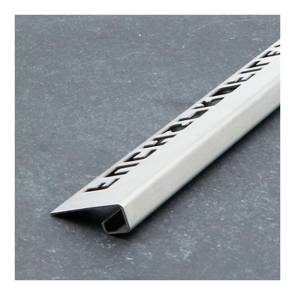 Fuchs Design Fliesenschiene Professional 9 mm Quadratprofil V2A Edelstahl gebürstet 2,5 m - 10 Stück