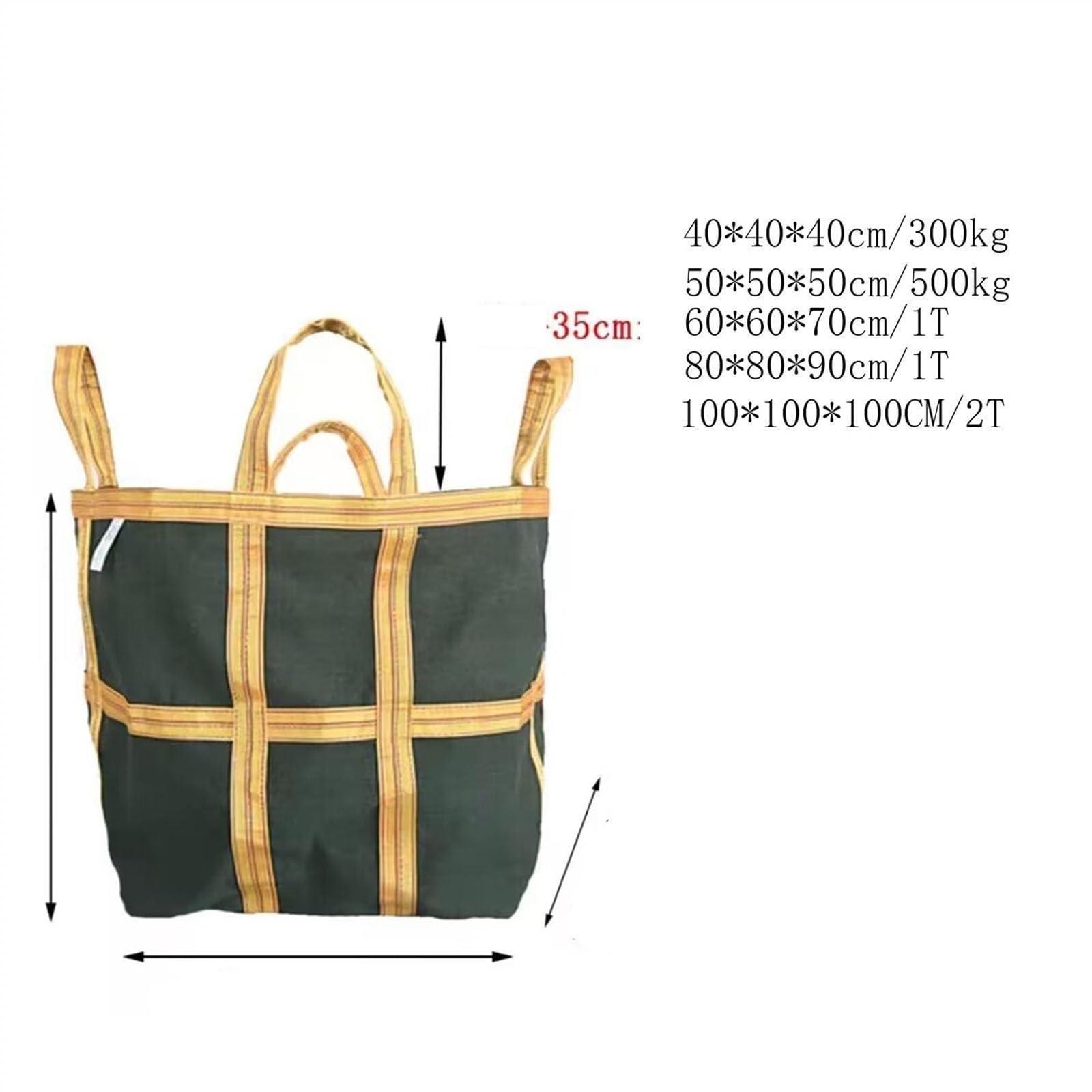 Sacco di sollevamento in nylon resistente, resistente agli strappi e durevole, per piattaforme di gru, carrelli elevatori e attrezzature di movimentazione industriale