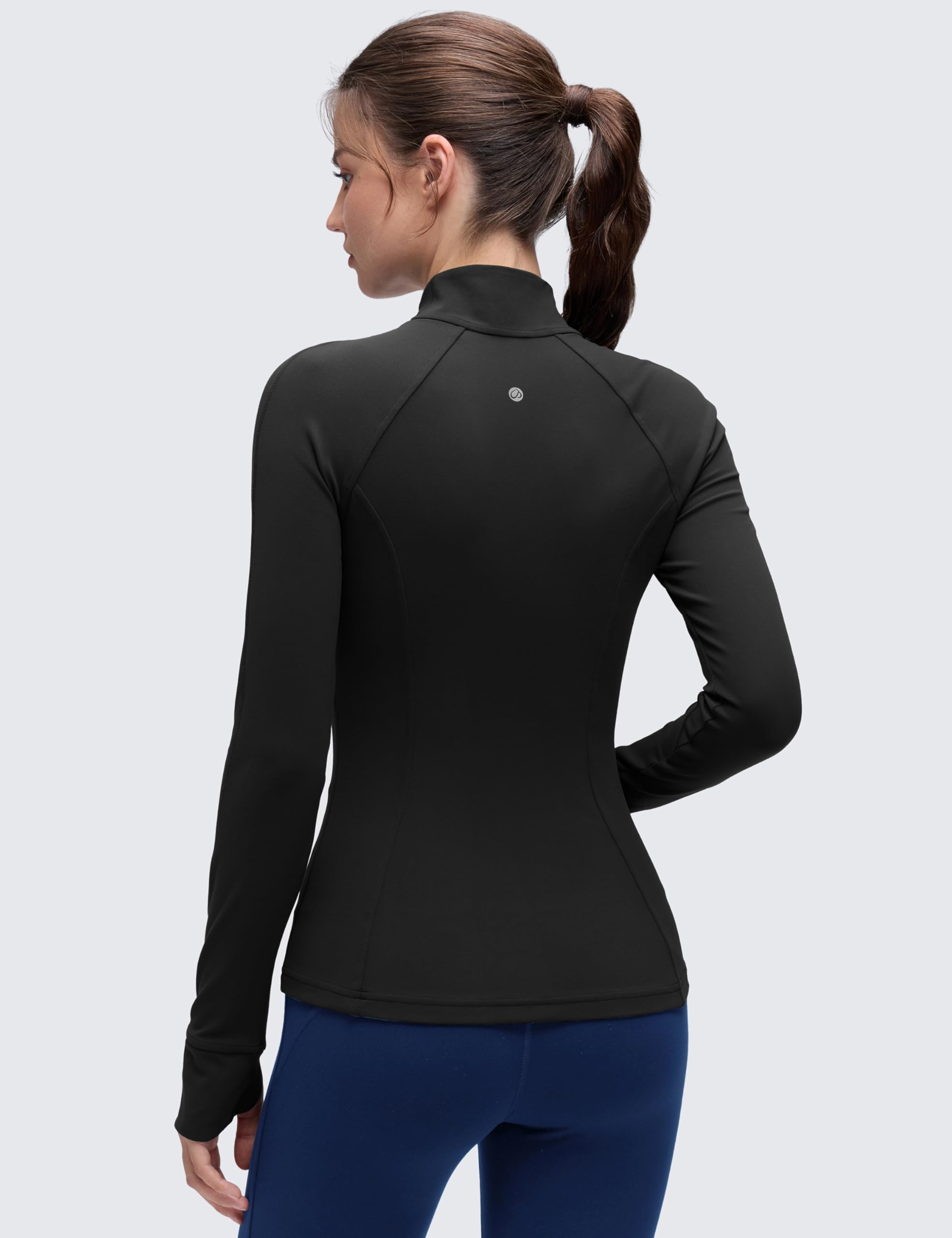 CRZ YOGA Butterluxe Jacke Hüftlänge | Extremweich, Sport, Slim Fit, Vollzip, Seitentaschen, Daumenlöcher, für Damen