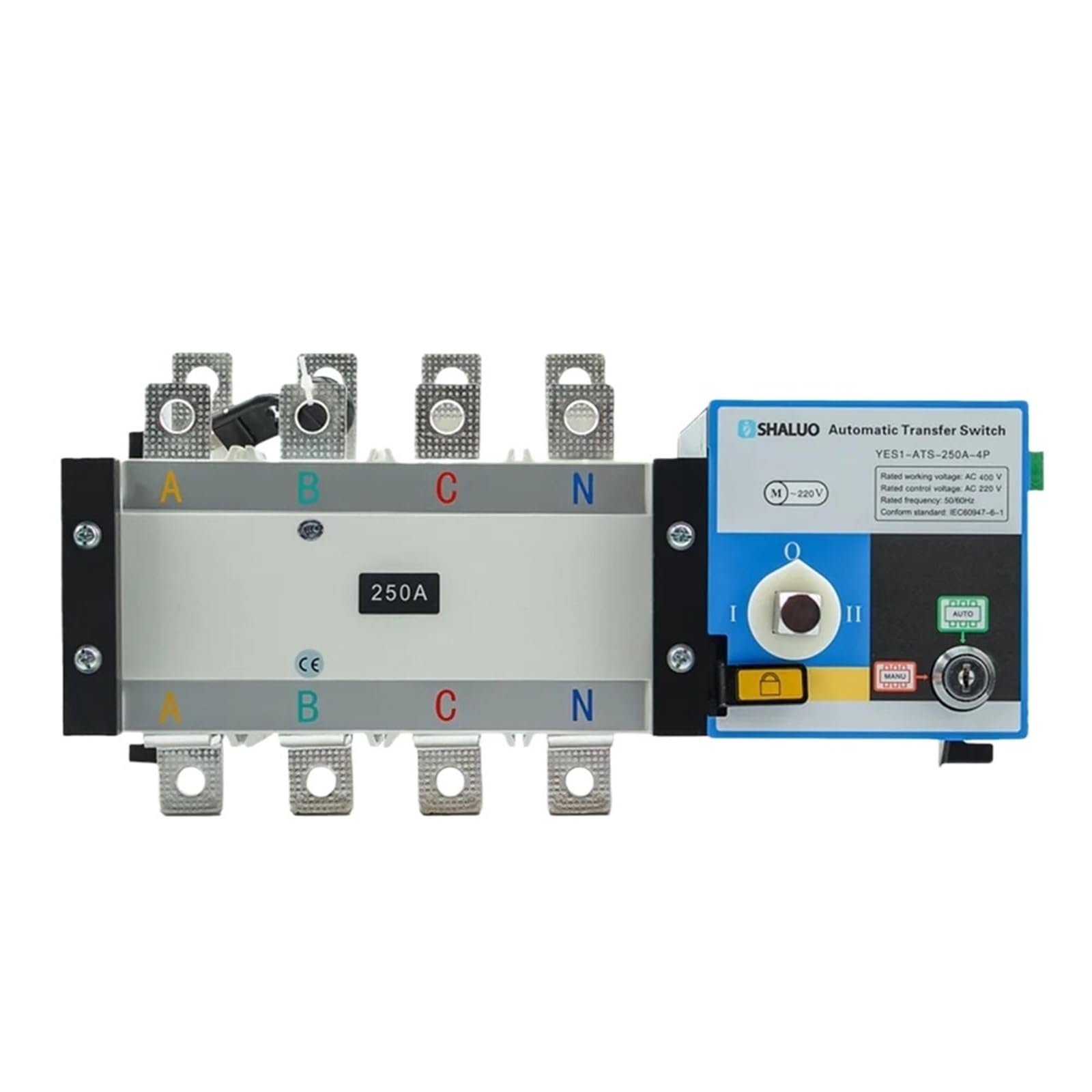 JNURGWLYH 250A 4P ATS Controller Dual Power Automatic Transfer Switch Diesel Generator Parts 3phase